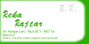 reka rajtar business card